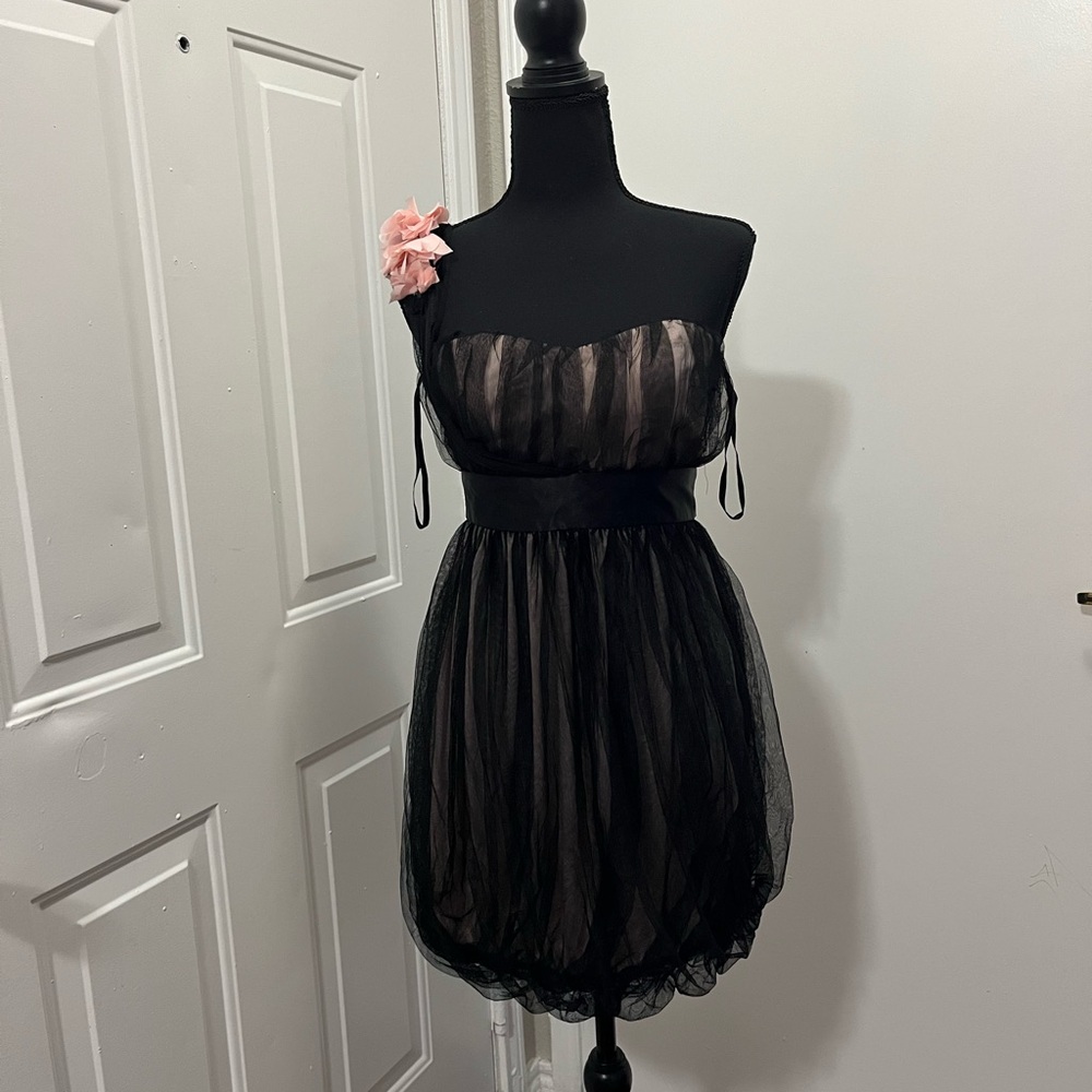 Love Reign Black and Pink Sheer Chemise